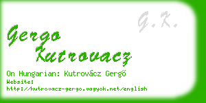 gergo kutrovacz business card