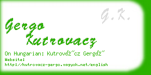 gergo kutrovacz business card